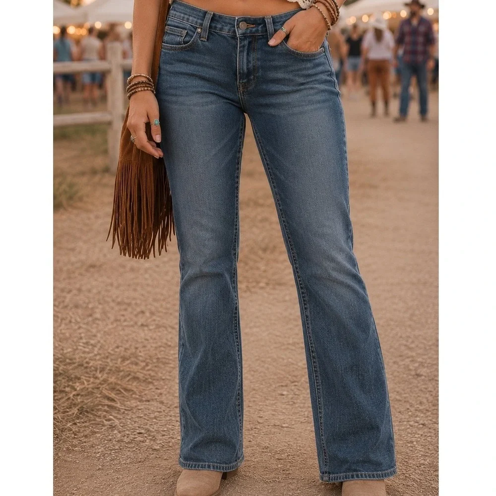 J.Crew Matchstick Straight Leg Jeans Dark Wash Blue Denim Size 29 Long Casual